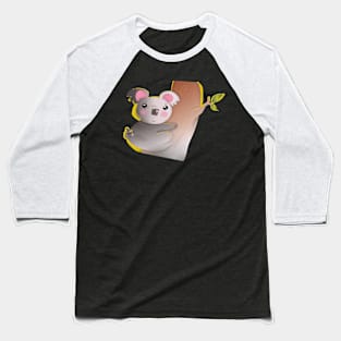 Cute Koala on a tree Baseball T-Shirt